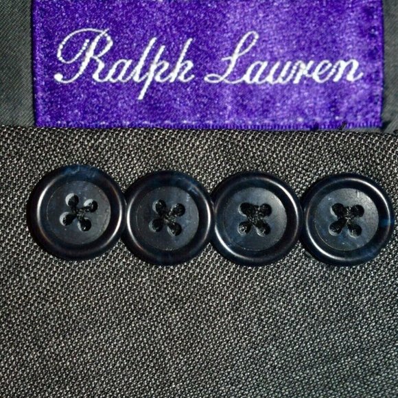 40L Ralph Lauren Purple Label Gray Sharskin BLAZER